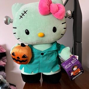 Hello Kitty Mint Green Halloween Costume with Bow and Pumpkin